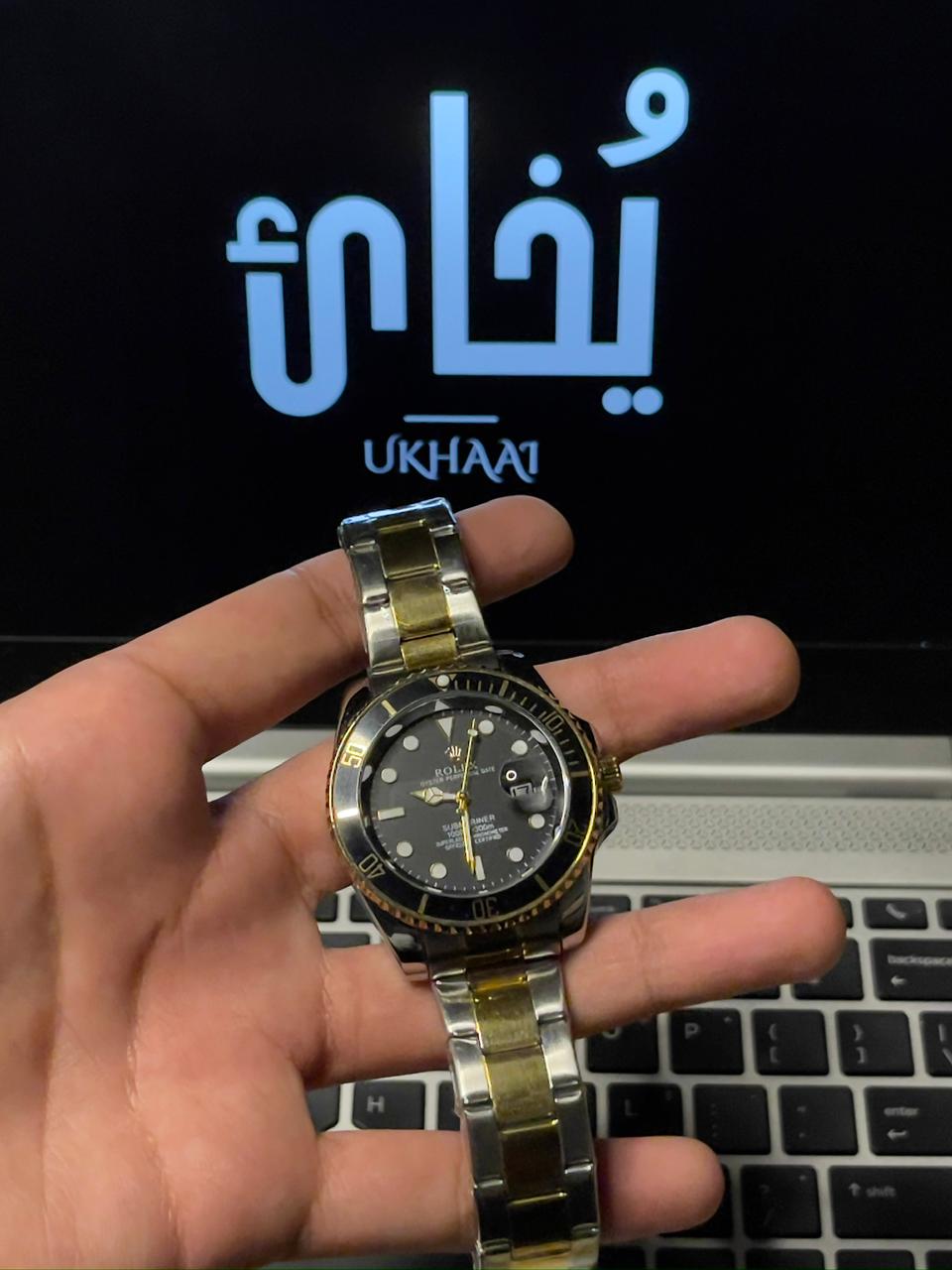 Rolex Rotaiting Dial (Golden Edition) Master Lock Stainless Steel.