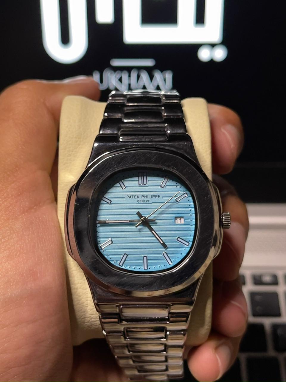 Patek Phillipe (Blue) Master Lock Stainless Steel Water Resistant
