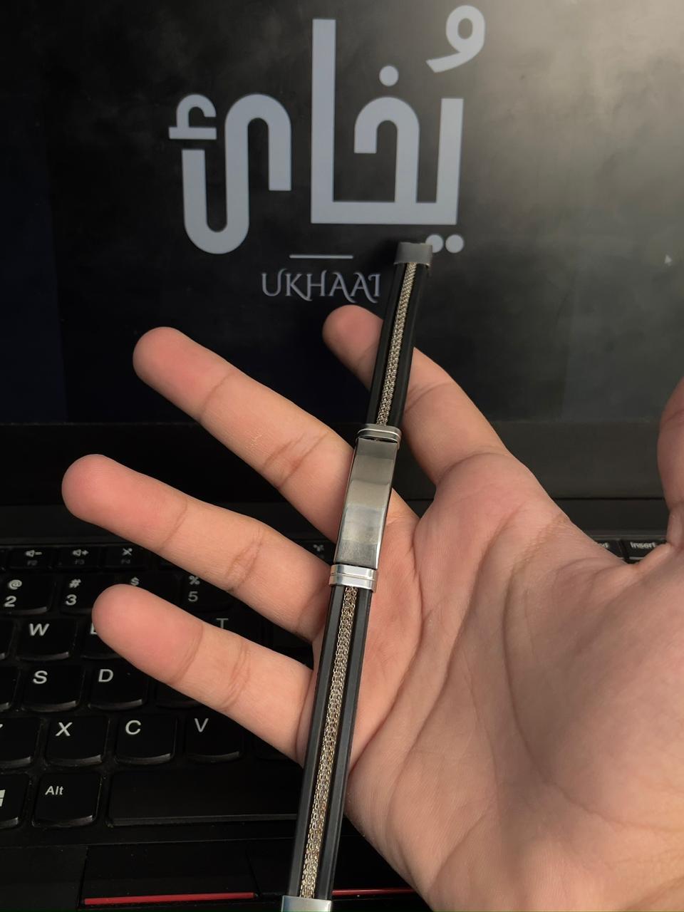 Silicon Strap (Black Edition) premium Chain Trending Small Bracelet