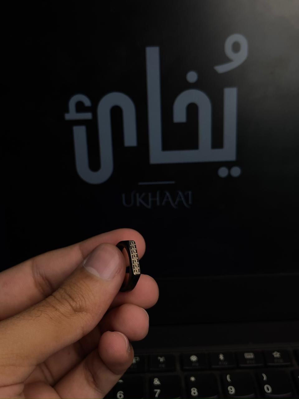 Sold Black (Gold Printed) Premium Thin Ring