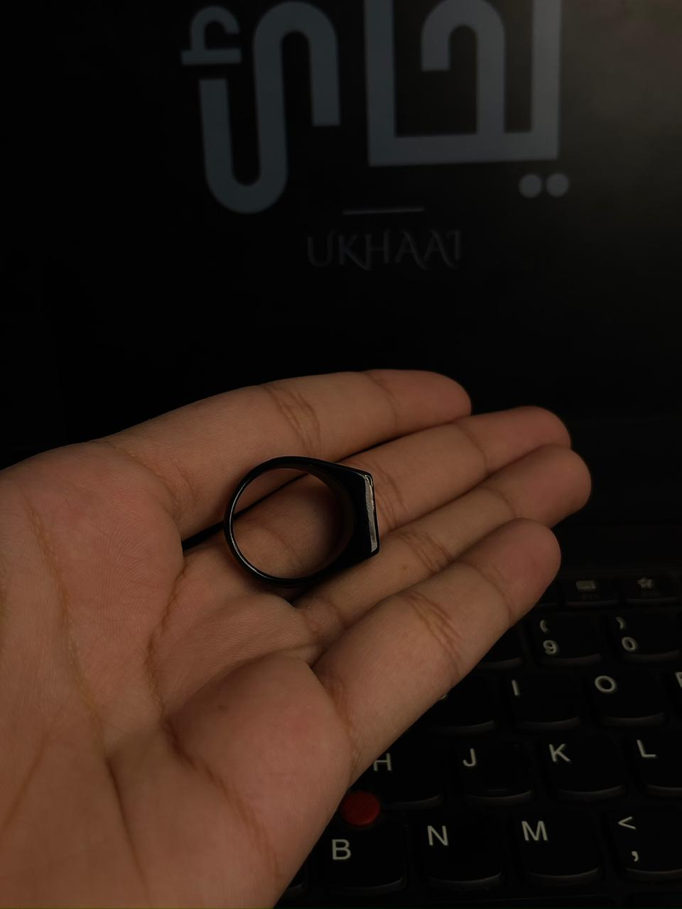 Solid Black Premium Cut Ring