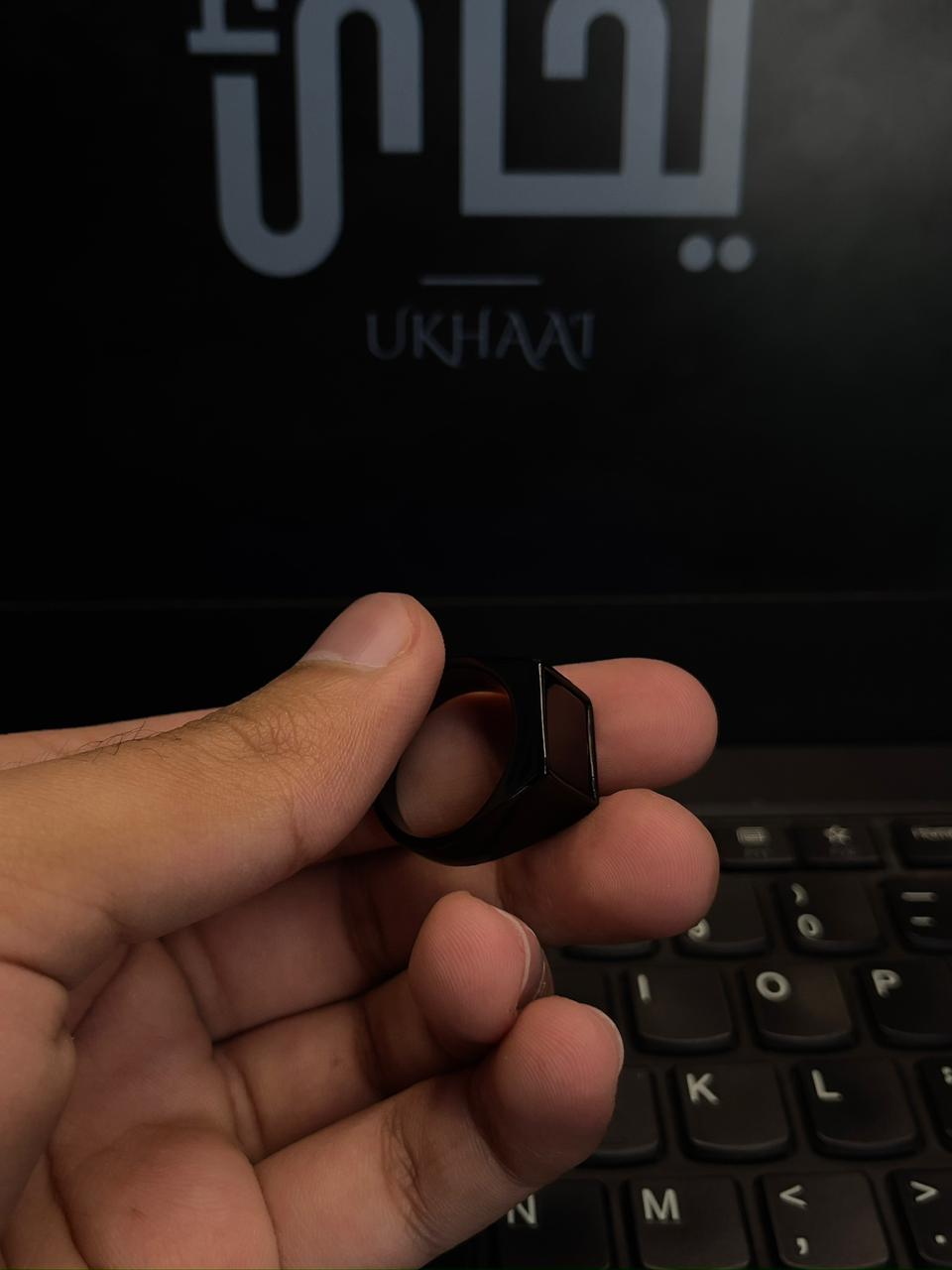 (Accessory Deal) 1 Luxury Pandant With Chain + Solid Black Premium Cut Ring