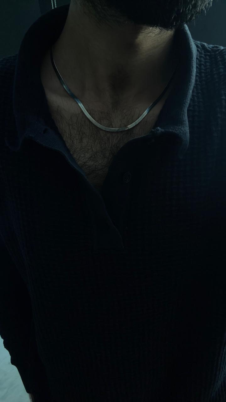 Stainless Steel Trending Unisex (Silver) Snake Chain