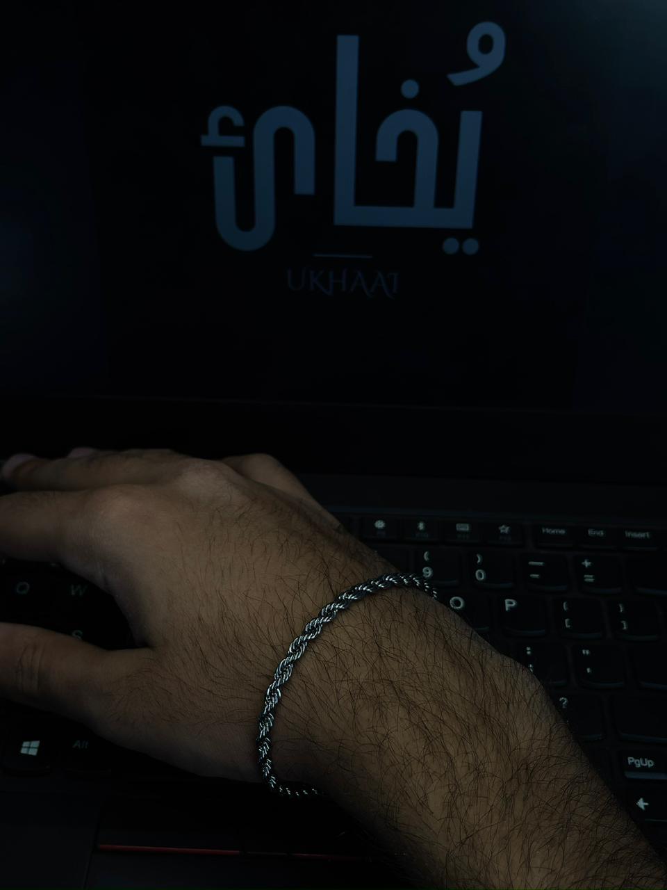 (Accessory Deal) Stainless Steel Chain With Ring +Small Chain Bracelet +Luxury Italian Cut Ring