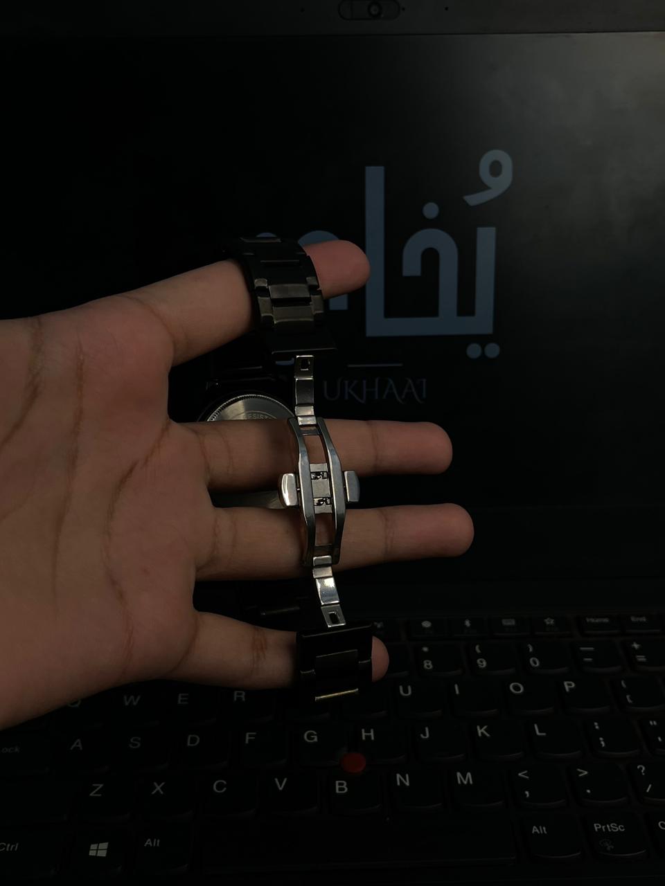 (Armless Package) Trending Steel Armless With Silicon Chain Strap (Silver Edition)+Solid Black Premium Cut Ring