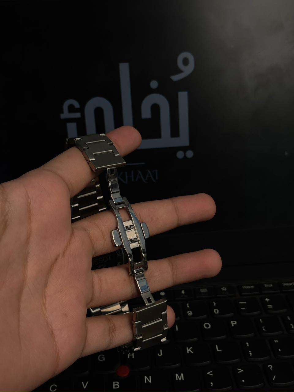 Tissot PRX Butterfly Lock Luxury Watch (Grey Dial).