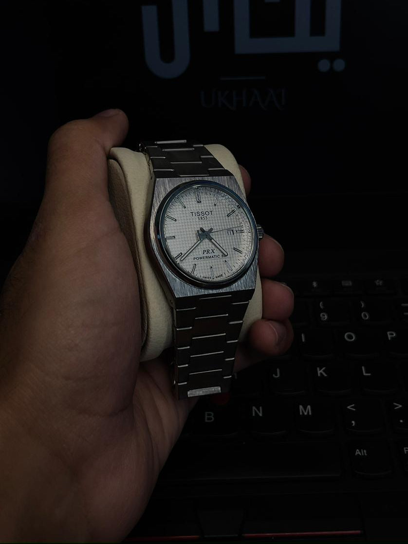 Tissot PRX Butterfly Lock Luxury Watch (White Dial).