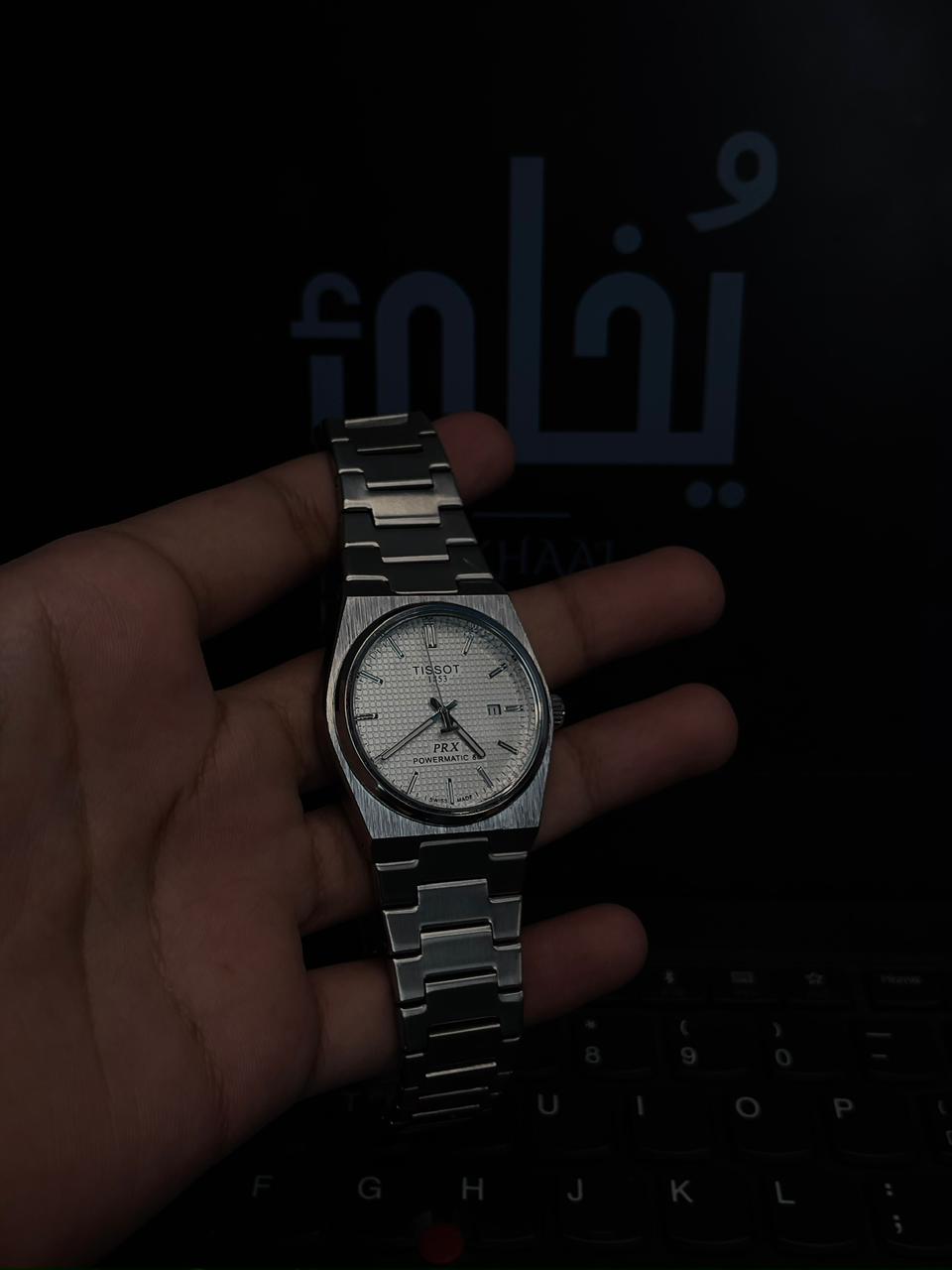 Tissot PRX Butterfly Lock Luxury Watch (White Dial).