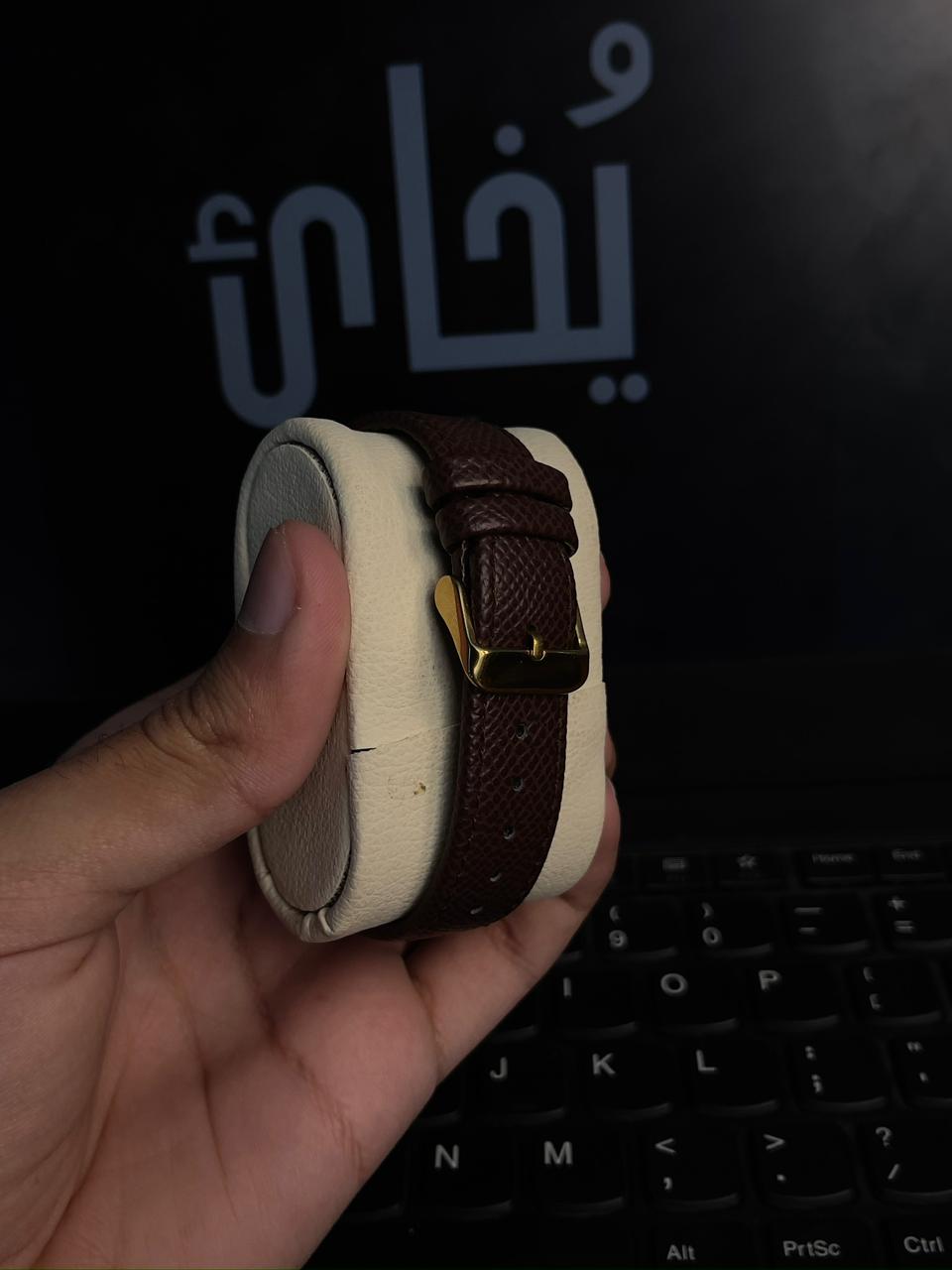 Trending Unisex Tank Watch Universe Point Leather Strap (Brown)