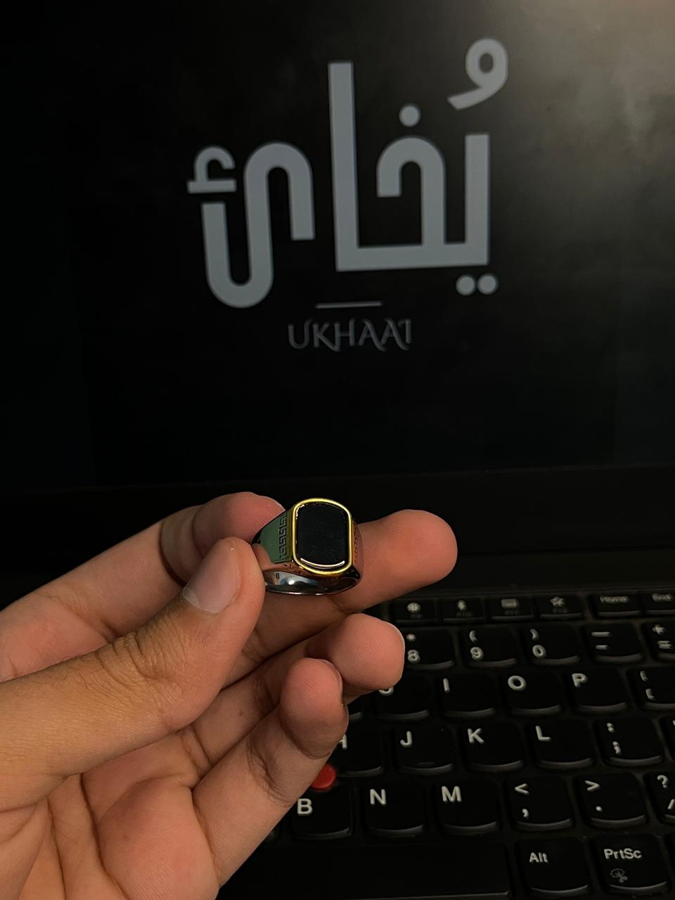 (Accessory Deal) Stainless Steel Chain With Ring +Small Chain Bracelet +Luxury Italian Cut Ring