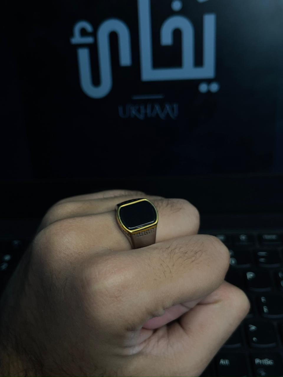 (Accessory Deal) Stainless Steel Chain With Ring +Small Chain Bracelet +Luxury Italian Cut Ring